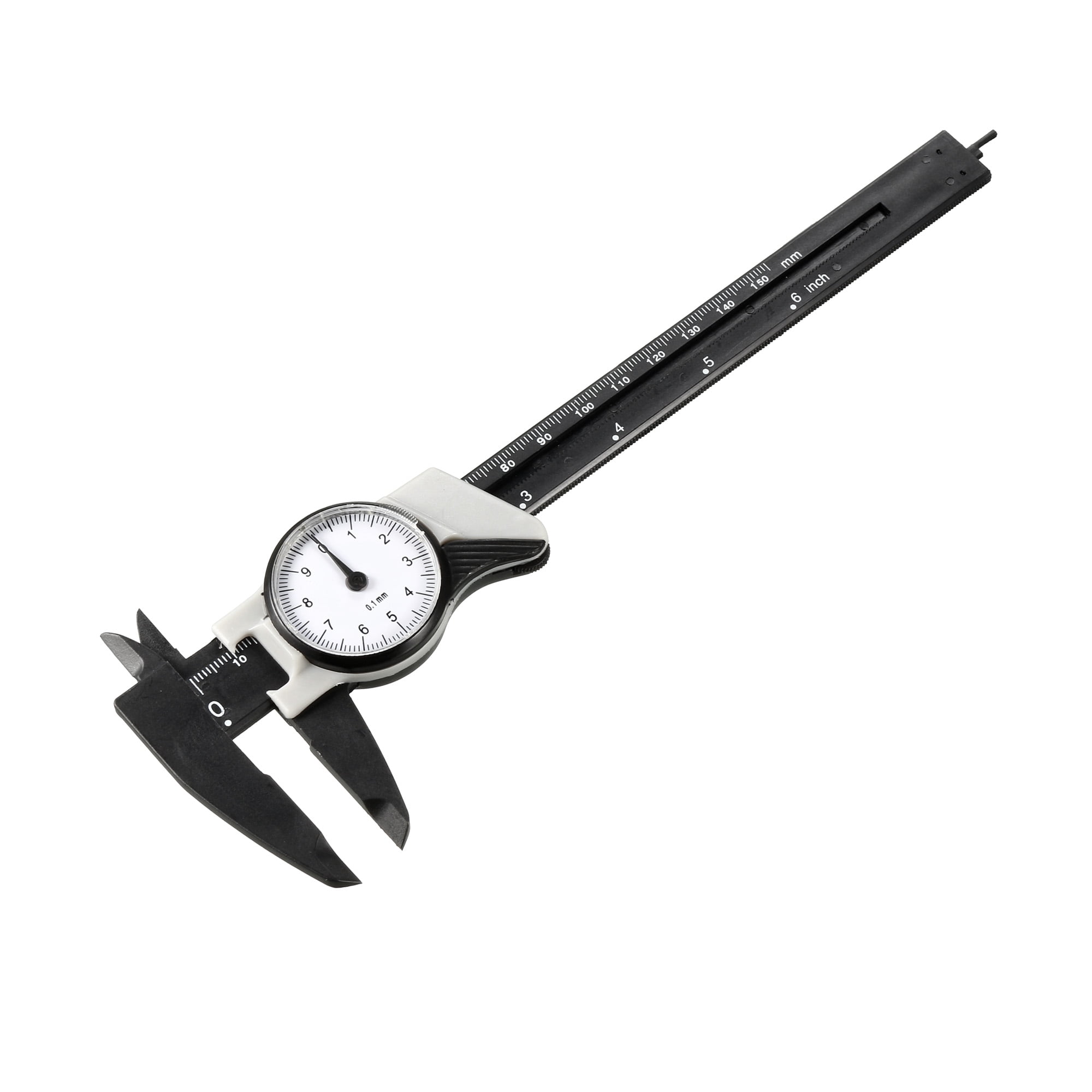 Dial Vernier Caliper 0150mm Double Scale Plastic Ruler Measuring Tool
