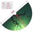 thumbnail image 3 of Lsque Green Night Sky Moon Branches Print Christmas Tree Skirt, Tree Skirt with Ties or Velcro, Perfect for Holiday Decorations, Halloween, and New Year-30", 3 of 7