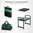 thumbnail image 3 of Foldable Garden Kneeler and Seat Bench, 2-in-1 Heavy Duty Gardening Stool with Soft Kneeling Pad, Removable Tool Pouch & Cross-Body Bag, No Assembly, Ideal Gift for Mom Women Seniors, 3 of 8