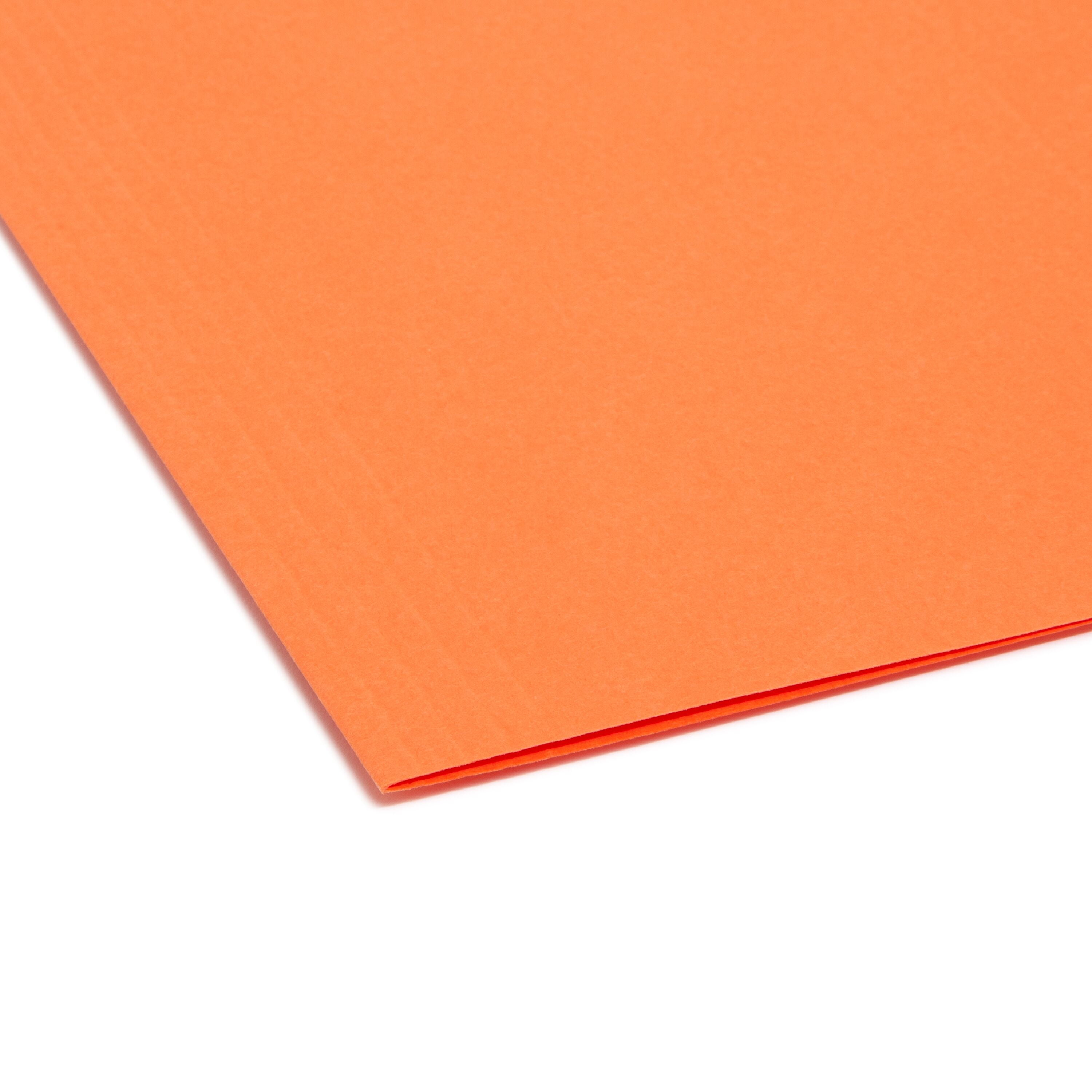 Smead Hanging File Folder with Tab, 1/5-Cut Adjustable Tab, Letter Size, Orange, 25 per Box (64065)