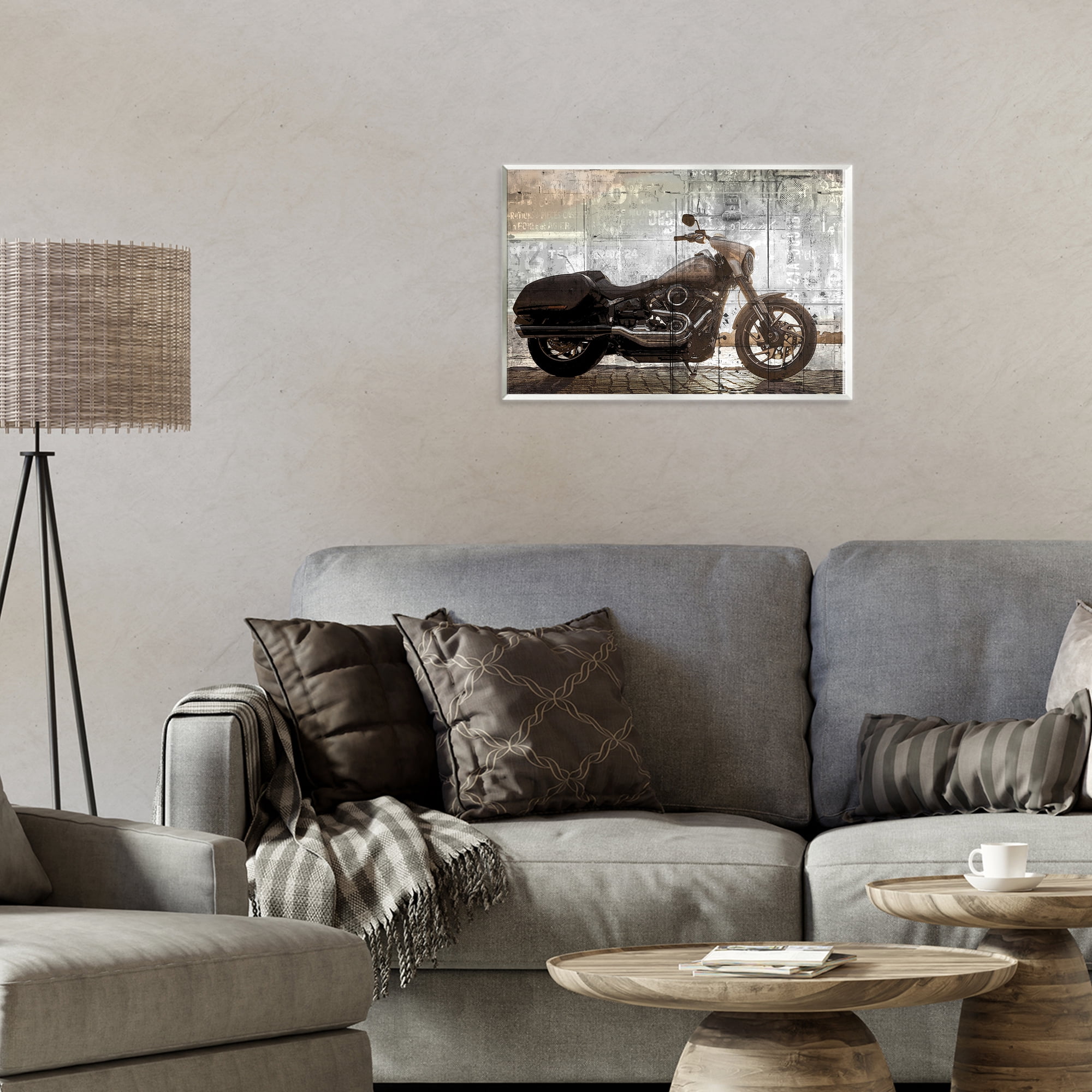 Stupell Industries Sunset Ride Motorcycle Wall Plaque Art, design by Kim Allen
