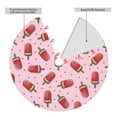 thumbnail image 2 of Yiaed Watermelon Ice Cream Print Christmas Tree Skirt , Tree SkirtsTree Mat for Christmas Winter Holiday Indoor Decorations-36", 2 of 7