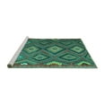 thumbnail image 2 of Ahgly Company Machine Washable Indoor Rectangle Southwestern Turquoise Blue Country Area Rugs, 8' x 10', 2 of 4