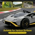 thumbnail image 5 of Track Seven 24V Kids Ride on Car, Licensed Lamborghini STO Electric Car with Remote Control, Ride on Drift Car with Foam Front Wheels, Music, 360° Spin, Max Speed 6mph, Ages 3+, Grey, 5 of 9