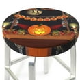 thumbnail image 3 of Lsque Halloween Decoration Round Bar chair cushion covers Velvet Fabric Premium Comfort Protects from Scratches and Stains for 14-17 Inch Chair- 14 inch, 3 of 7