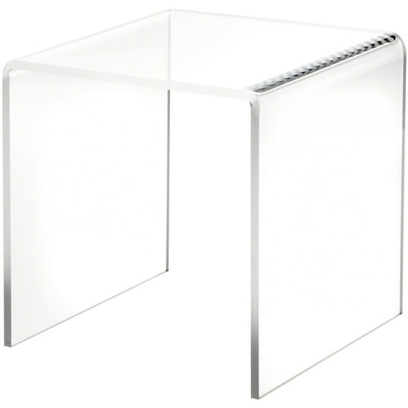 Plymor Clear Acrylic Square Display Riser, 7" H x 7" W x 7" D (1/4" thick)