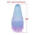 thumbnail image 2 of Peluca larga para cosplay con alambre azul degradado para alta temperatura, 2 of 3