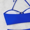 thumbnail image 6 of Bathing Suit for Women Halter Ring Linked Tie Side Bikini Sets Two Piece Swimsuit (Royal Blue,M), 6 of 6