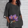 thumbnail image 2 of Virmaxy Womens Blouses Long Sleeve Shirt Women Casual Fashion Solid Color Button T-Shirt Long Sleeves One Shoulder Top Blouse Tops Black-2 S, 2 of 5