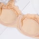 thumbnail image 3 of Gibobby Sujetadores deportivos para mujer Ropa interior de encaje ajustable de tamaño con una copa de algodón fruncido y un anillo de para sujetador de mujer(Beige,110DE), 3 of 5