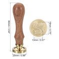 thumbnail image 2 of Uxcell Alphabet S Wax Seal Stamp Initial Letter Sealing Wax Stamp Classic Retro Removable Brass Head Wooden Handle, 2 of 7