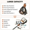 thumbnail image 5 of 7L PU Leather Sling Bag, Crossbody Fanny Pack for Travel & Daily Use, Hands-Free Unisex Chest Backpack, 5 of 7