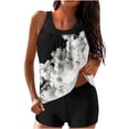 thumbnail image 1 of Modest Swimsuits for Women Multicolor Flower Leaf Print Sling Swimsuit, High Waist & Supportive Swimsuit Tops for Women, 1 of 6