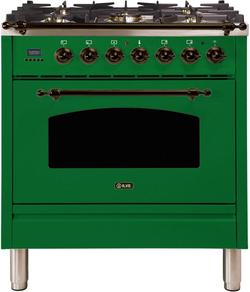 Ilve UPN76DMPVSY Nostalgie Series 30 Inch Dual Fuel Convection