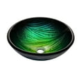 thumbnail image 2 of KRAUS Nei Glass Vessel Sink in Green with Ramus Faucet in Satin Nickel, 2 of 9