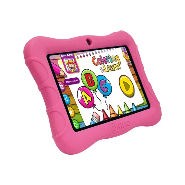 Contixo 7" Kids Tablet, 32GB, Educational Android Tablet for kids 3-7, Parental Controls, Dual Camera, WiFi - Pink
