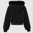 thumbnail image 5 of Annhoo Big Boys Girls Zip Hooded Jackets Winter Fleece Long Sleeve Outdoor Coat Cute Fashion Cropped Outerwear, 5 of 9