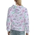 thumbnail image 7 of Lsque Purple Butterfly Pattern Casual Women's Hoodie,Hooded Sweatshirt with Kangaroo Pocket,Pullover Hoodie with Eye-catching Drawstrings-X-Large, 7 of 7