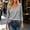 Gray Pullover V Neck Knit Sweater a1, variant on Biaocheng Women's 100% Cotton V Neck Knit Sweater Long Sleeve Solid Color Lightweight Casual Pullover Top,Green XL