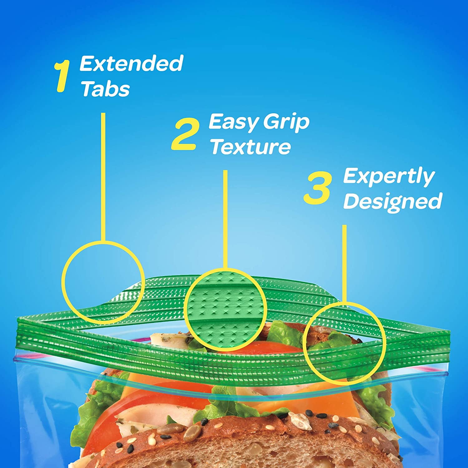 Ziploc - Ziploc, Sandwich Bags, Smart Zip Vacuum Seal (90 count)