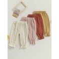 thumbnail image 7 of GXFC Little Girls Harem Pants 6M 1T 2T 3T 4T 5T Kids Girls Solid Color Elastic Waist Bloomers Spring Fall Casual Joggers Trousers for Children, 7 of 7