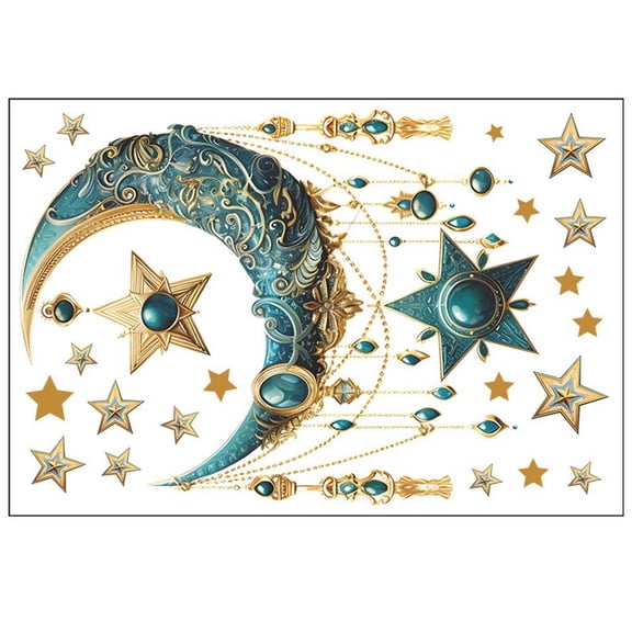 Ramadan Decorations for Home Stickers, Eid Mubarak Moon Wall Sticker Islamic Wall Stickers Decals Window Clings for Ramadan Decor