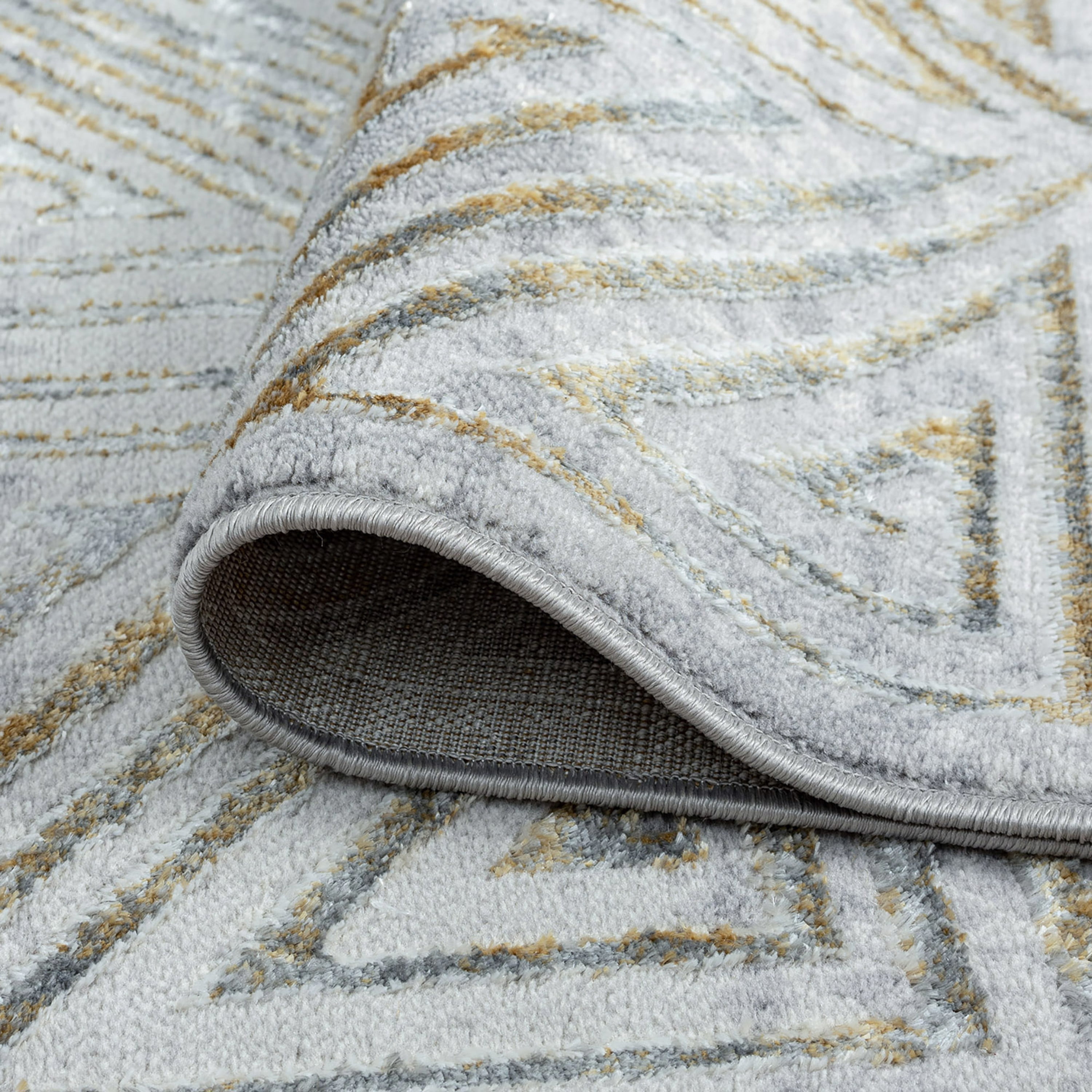 Contemporary 5x8 Area Rug (5'3'' x 7'3'') Abstract Beige, Cream Living Room Easy to Clean