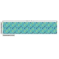 thumbnail image 3 of Ambesonne Summer Fabric by the Yard Upholstery, Dotted or Striped Sandals, 1 Yard, Turquoise and Multicolor, 3 of 5
