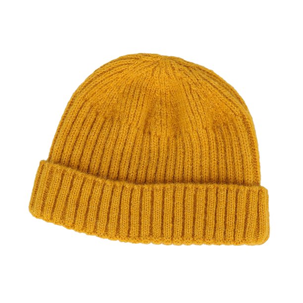 Gorro de invierno de punto de melón Qarigey accesorios para esquí color amarillo medio