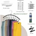 thumbnail image 3 of Legging Organizer for Closet,Leggings Hangers for Closet 2 Pack Pants Hangers w/10 Clips, Space Saving Hangers Closet Organizers and Storage for Pants Skirts Scarf Legging, 3 of 9