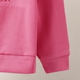 thumbnail image 7 of Girls Fleece Sweatshirt Fall And Winter Solid Color Letter Printing Warm Windproof Two Piece Set 6-7 Years Red, 7 of 7