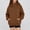 Brown, variant on Hueoook Womens Hoodie Pullover Fall Sweatshirts Sweatshirt Hoodie 2026 Winter Long Sleeve Gray M
