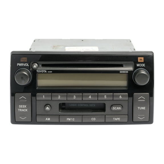 Restored 200506 Toyota Camry AM FM Radio Receiver CD Cassette 86120AA170 Face Code 6809 (Refurbished)