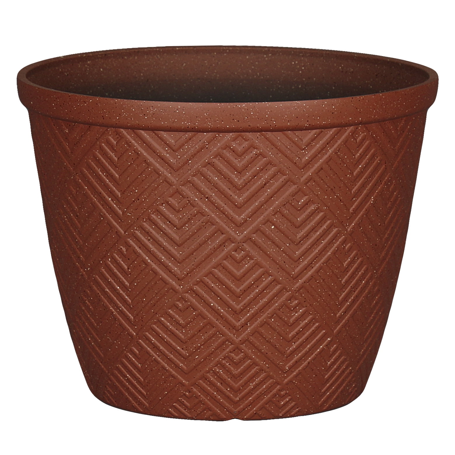 Better Homes & Gardens Harding Brown Resin Planter, 12in x 12in x 9.3in