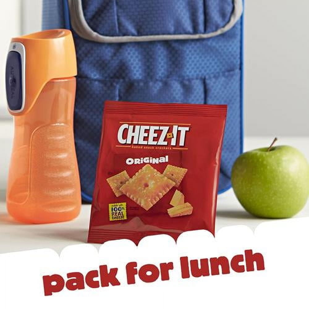 Cheez-It Cheese Crackers, Baked Snack Crackers, Lunch Snacks, Grab N Go, Original, 12Oz Box (12 Packs) - Pack of 2
