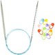 thumbnail image 1 of Addi Rocket 2 Squared Ergonómico 16 pulgadas (40 cm) US 5 (3,75 mm) Aguja de tejer circular Acabado texturizado Bordes redondeados Puntas afiladas largas y cónicas Cordón azul con 10 marcadores de pun, 1 of 1