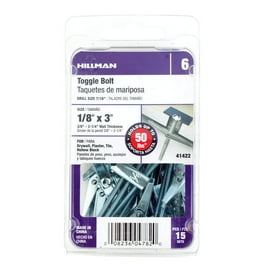 Hillman 3/16 in. D X 6 in. L Round Steel Toggle Bolt 50 pk Hillman 3/16 in. D X 6 in. L Round Steel Toggle Bolt 50 pk