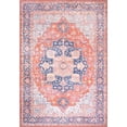 thumbnail image 4 of JONATHAN Y WASHABLE 4 x 6 Area Rug, Maris Ornate Medallion - Terracotta/Navy, WSH109A-4, 4 of 7