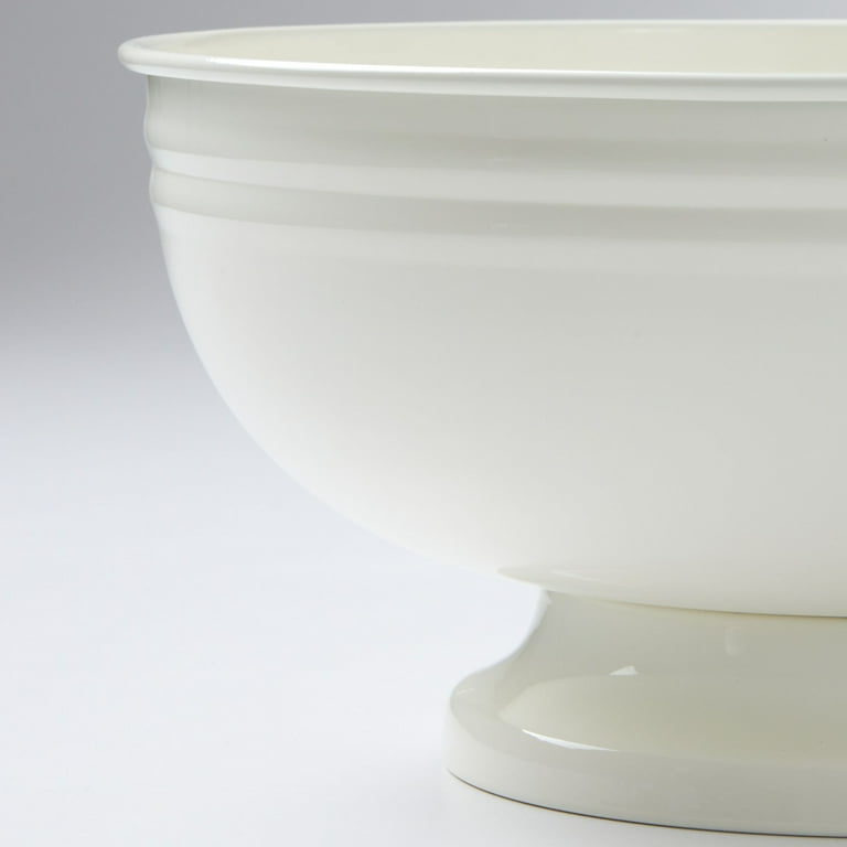 Better Homes & Gardens - Vanilla White Steel Serve Bowl