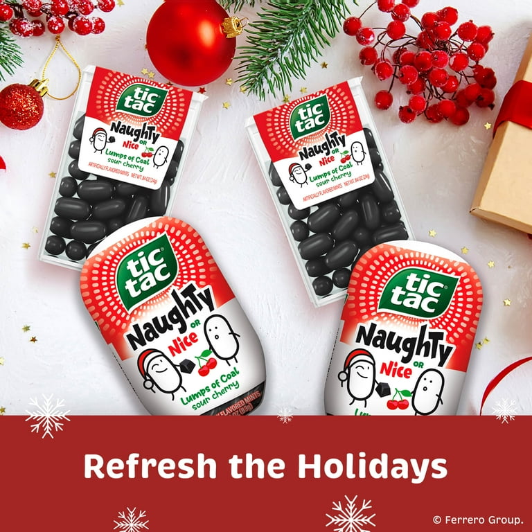 TICCA×アンシェヌマン Tic Tac, Naughty Or Nice Lumps Of Coal, Sour Cherry Mints, .84 oz