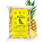 Akshit Organic Dried Pineapple Chunks, 1 Pound, Dehydrated Pineapple, Dried Pineapple No Sugar Added, Tropical  Unsweetened  Dried Fruit, Healthy Snacks for Adults & Kids, 16 Oz