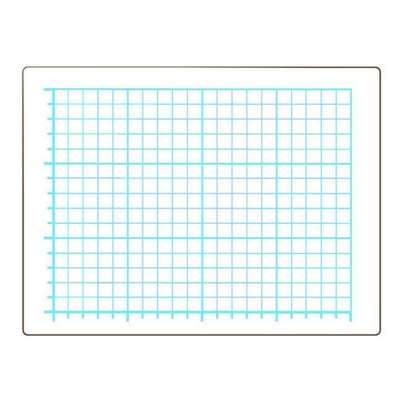 9" X 12" Two Sided Quadrant Grid Dry Erase Board - 1by2" Square Bulk Class Pack Of 12