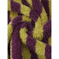 thumbnail image 5 of INSPIRE CHIC Womens Bath Robe Fleece Fluffy Terry Long Sleeve Belt Full Length Striped Plush Shaggy with Pockets Spa Shower XL Green, 5 of 5