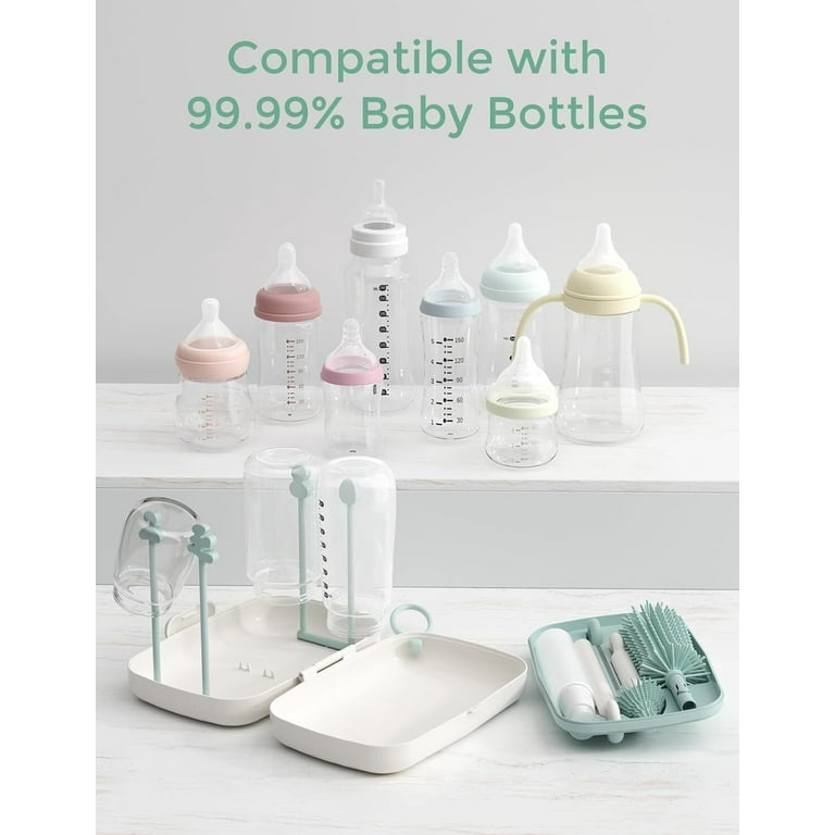 Momcozy Portable Bottle Brush Set, Baby Bottle Cleaner Kit with