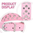thumbnail image 3 of SHOWERORO Collar Ajustable Para En Cuero Sintético Con Rosa Y Pedrería Resplandeciente, 3 of 8