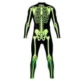 thumbnail image 5 of Tisuna Halloween Stage Tight Jumpsuit For Mens Skeleton Print Long Sleeve Zipper Front Bodysuit Male Dress Up Romper Size Xl, 5 of 5