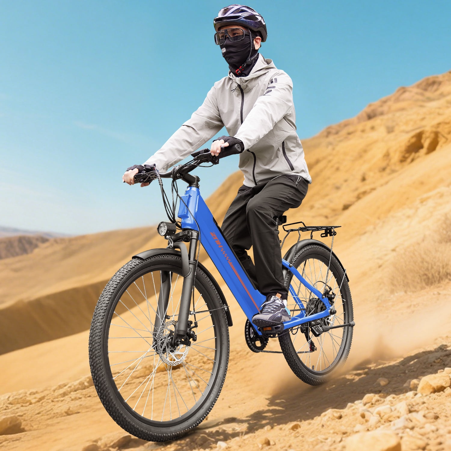 ZNH 750w Electric Bike for Adult,26'' Electric Commutter Bike w 48v 13ah Removable Battery,City Ebike for Women and Older,Up to 20mph,UL2849,7-Speed，Blue