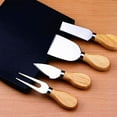 thumbnail image 3 of 4pcs/set Oak Bamboo Cheese Cutter Knife Slicer Kit Kitchen Useful Cooking Tools, 3 of 5