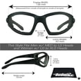 thumbnail image 2 of Bikershades Motorcycle Safety Sunglass Foam Padded Men Women Wide Coverage Wind-Proof, 2 of 8