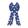 thumbnail image 2 of 4th of July Bow for Wreath - American Flag Star Bow with Streamers Creative Ornamentfor Indoor Outdoor Tree Topper Independence Day Party Decoration,22.83x11.02 Inch, 2 of 7